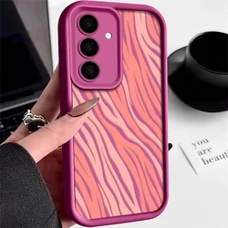 Striped Shockproof Soft Phone Case Cover - Galaxy A52 A52s 5G (A415 Pink)