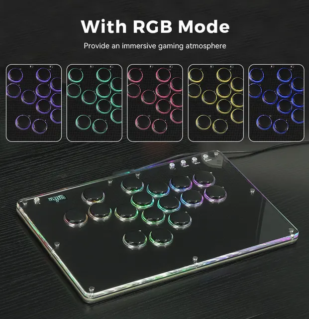 Haute42 T16-Texture Stickless Arcade Stick Controller Hitbox