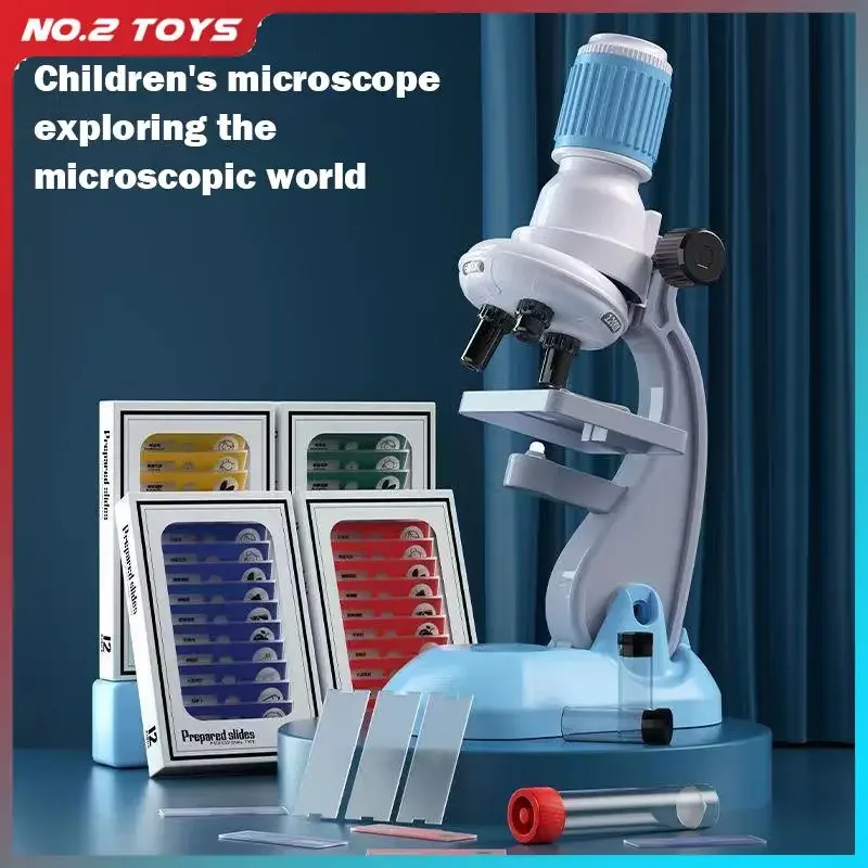 

1200X Bioscience Experiment Educational Microscope Student Learning Equipment Set Hd Optical Scientific Experimental Teaching