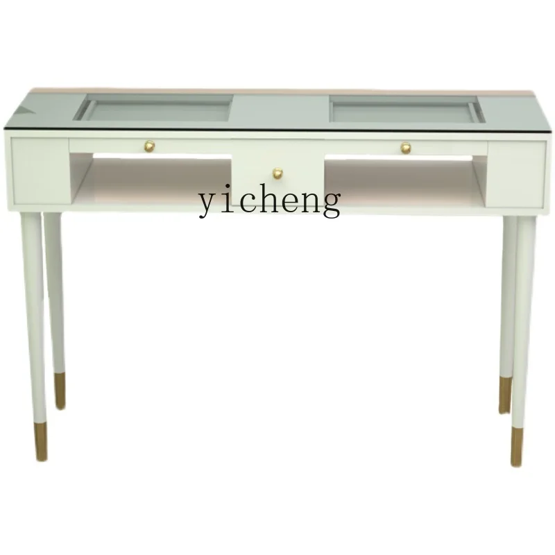 

ZC Manicure Table and Chair Set Economical Nordic Single Double Minimalist Paint Manicure Table