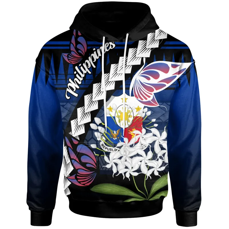 

3D Printed Philippines Filipinos Polynesian Tattoo Lapu Lapu Sun Tribal Hoodies For Men Kid Fashion Hooded Hoody Retro Pullover