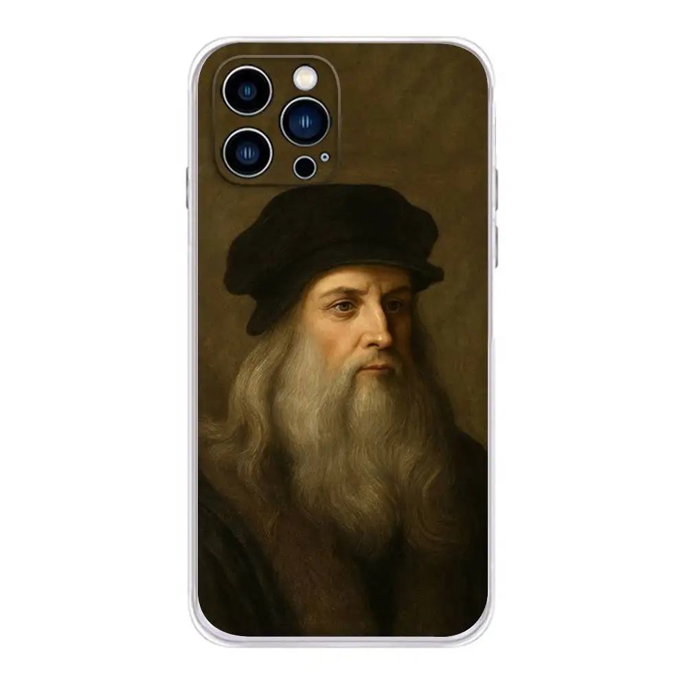 Leonardo da Vinci Art-Inspired Transparent Soft Phone Case