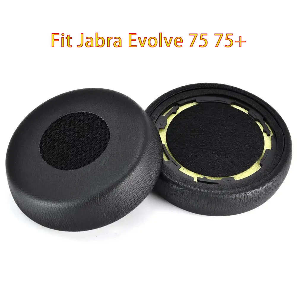 Auricolari In Morbida Pelle Per Jabra Evolve 75 75 + 75 Uc / 75Ms Paraorecchie Spugna Evolve75 Manicotti Per Cuffie Auricolari Auricolari