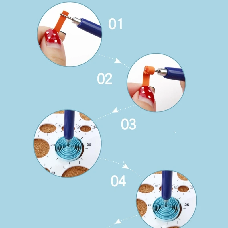 5pcs Quilling Paper Pen Scrapbooking Rolling Manual Craft Simple Quilled Tool DIY Origami PVC Handle Slotted Structure
