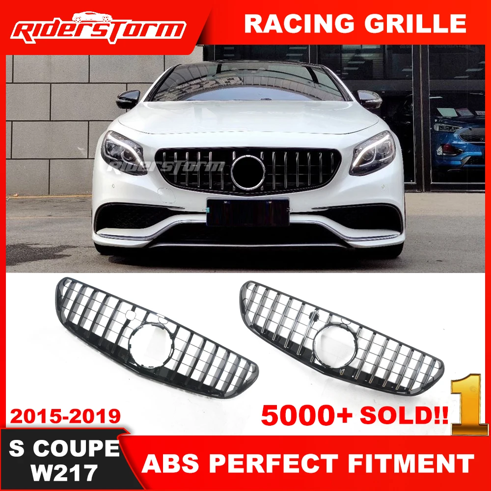 

GT Стиль передняя решетка GT для S 500 COUPE C217 2015-2019 гоночная решетка для w217 решетка ABS для s coupe Кабриолет S400 S450 s550