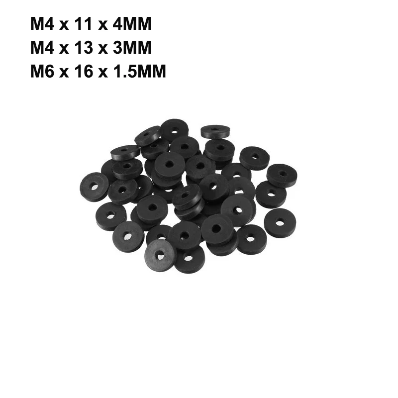 50pcs 11mm 13mm 16mm OD O-Ring Hose Gasket Flat Rubber Washer Lot for Faucet Grommet Black rubber o rings silicone o rings rubber washers keycap o rings rubber grommet rubber grommet kit