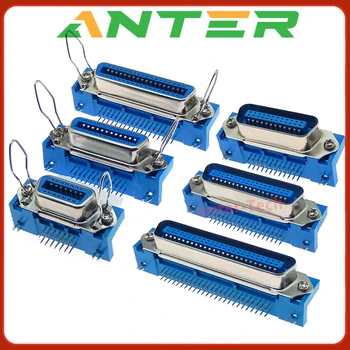 1PCS Male Female Centronics Connector 57 Series 14/24/36/50Pin 90 Degree PCB Mount DIP Type Printer Socket 1