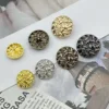 18/20/23/25mm Gold Silver Black Vintage Round Metal Button For Clothing Handmade Sewing Coat Buttons DIY Accessories 2