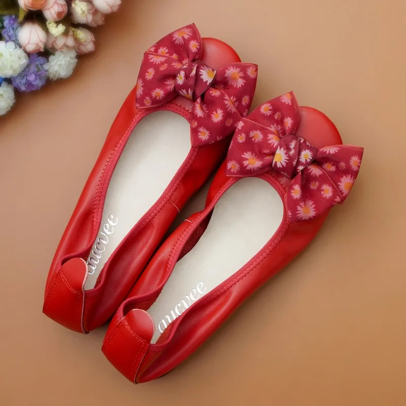 

Туфли женские из натуральной кожи с бантом, Классические балетки, плоская подошва, повседневные лоферы, модный дизайн, лето 2022