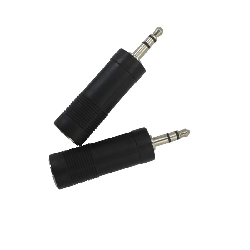 

6.35mm Female Plug To 3.5mm Male 2Pole 3 Pole Connector Headphone Amplifier Audio Adapter Microphone 6.3 3.5 Mm Converter