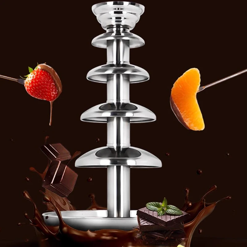 5-layer Commercial Chocolate Fountain Machine for Self Service Restaurant Hotel Party Chocolate Waterfall Chocolateira Eletrica