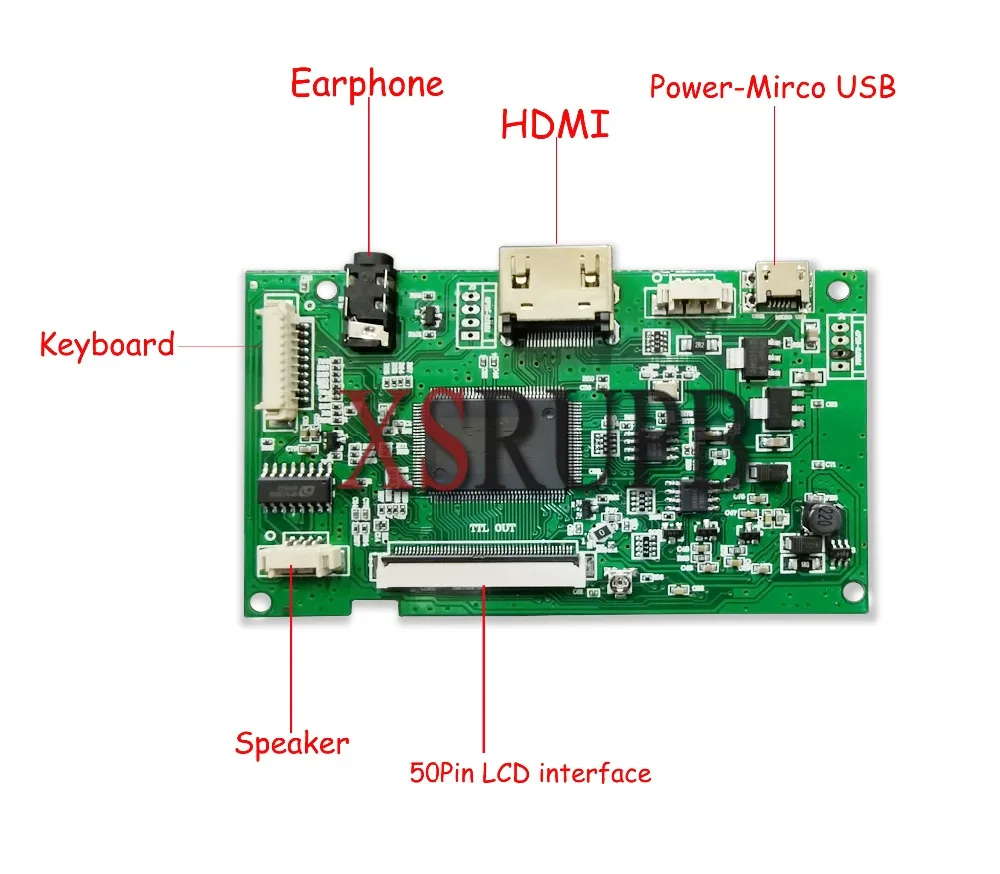 AT070TN92 드라이버 보드 LCD 화면 컨트롤러 HDMI Innolux AT070TN90 AT090TN10 AT070TN93 AT080TN52 마이크로 USB 50 핀