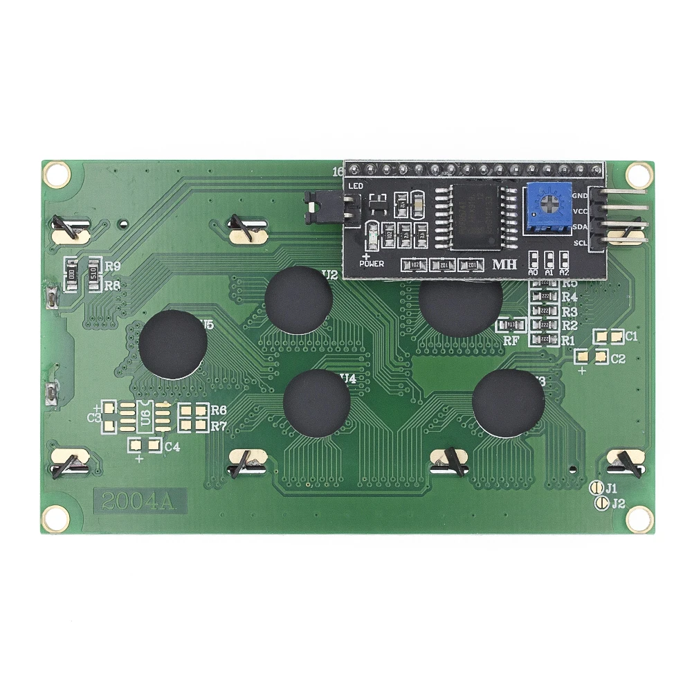 20x4 Blue Green Character LCD Screen with I2C Serial Interface Adapter Module