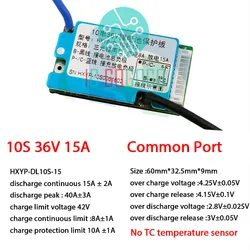 Advanced Lithium Ion Battery Protection Board with Temperature Sensor and Heat Sink, 36V/48V, 15A/20A (10S 36V 15A common)
