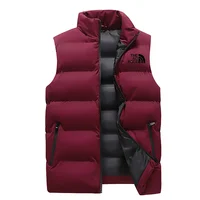 Veste à manches longues pour hommes - manteau sans manches élégant - manteau d'hiver imperméable à fermeture éclair - gilet décontracté à col montant d'automne - marque 4