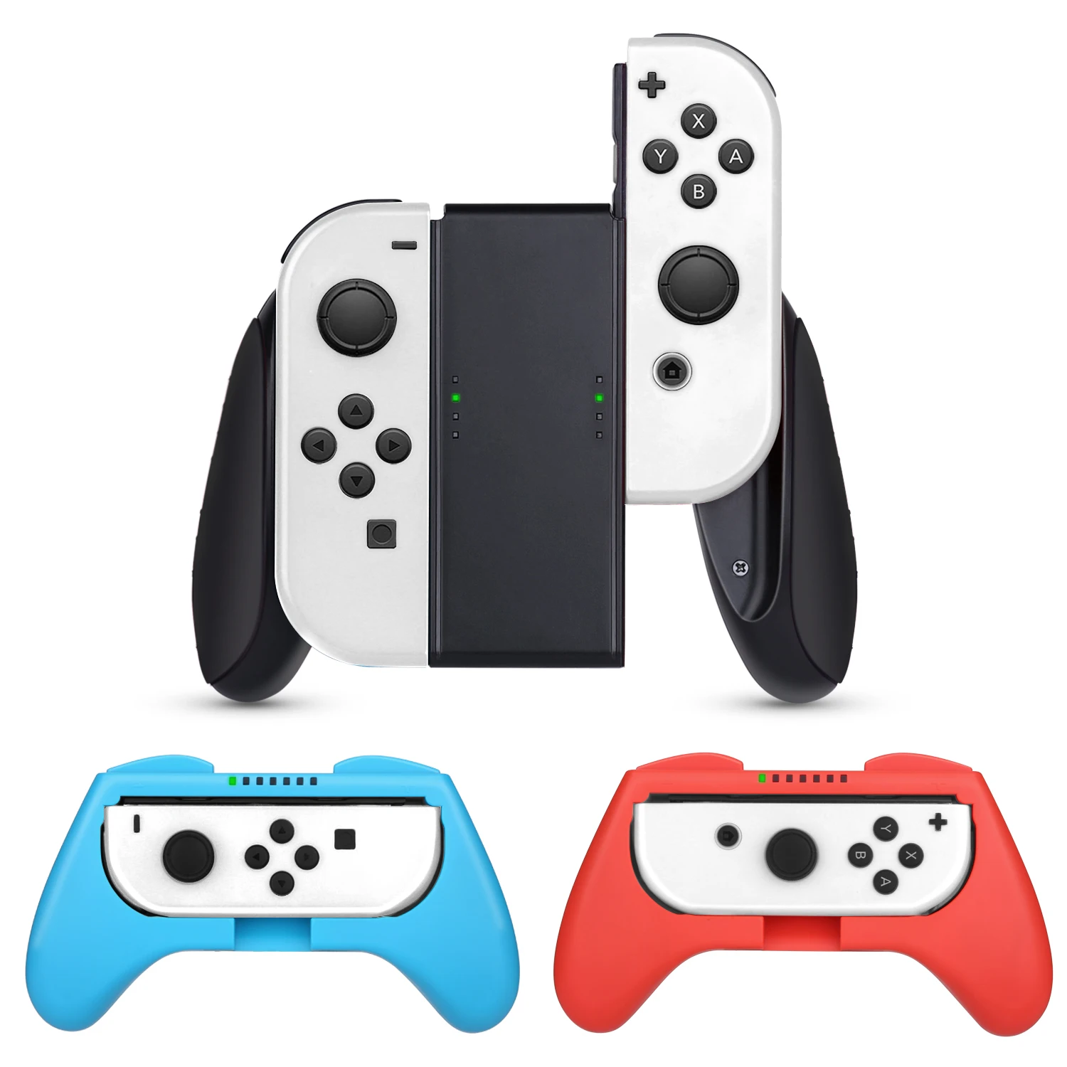 Nintend Switch OLED Joy Con Controller Grip Steering Wheel Kit Nintendo switch Handle Bracket Holder for Nintendo Switch Games 