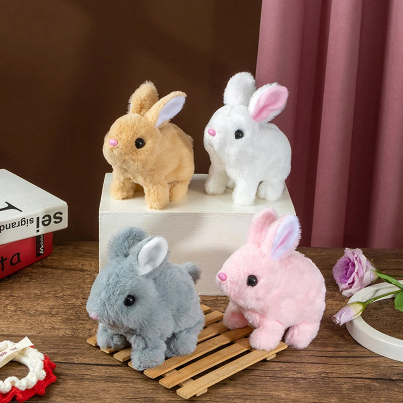 Children's Electronic Rabbit Toy Plush Electric Rabbit Simulation Machine Easter Christmas Gift 3+