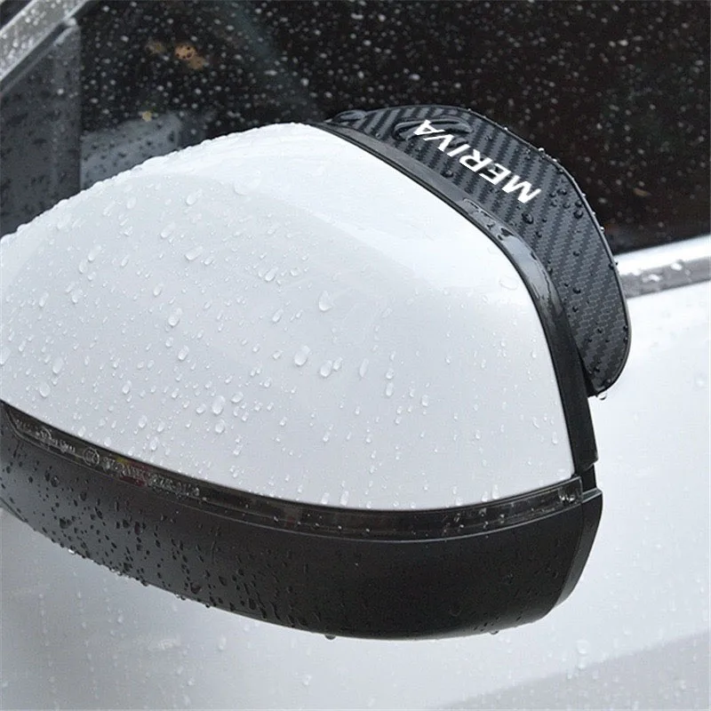 Mirror Wall Sticker 2pcs Carbon fiber Car Rearview Mirror Rain Eyebrow Sticker For Opel OPC Astra Insignia Corsa Mokka Vectra Zafira VIVARO VXR8