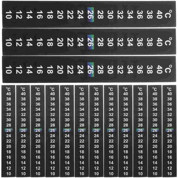 15 piezas de barra de temperatura LCD para interiores, termómetro para pecera, tira de cristal líquido