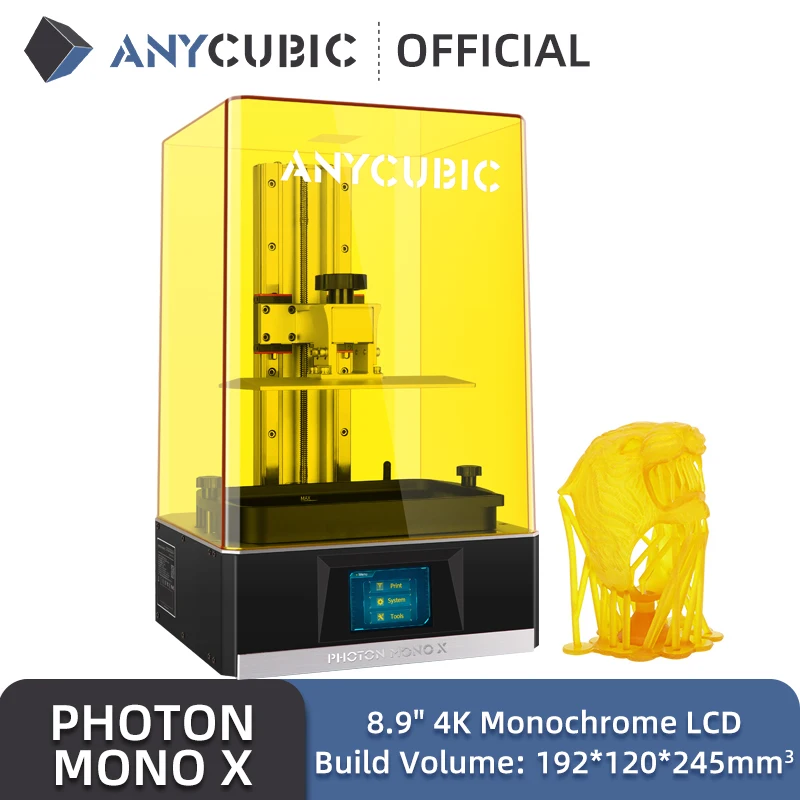 US $333.48 - 1,084.69 ANYCUBIC Photon Mono X 3D Printer 8.9 inch 4K Monochrome LCD UV Resin Printers 3D Printing High Speed APP Control SLA 3D Printer