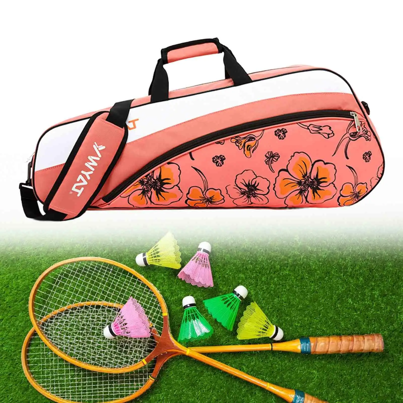 Badminton Racket Bag Large Racket Sports Bag for Badminton Squash Racquets Badminton Enthusiasts Tennis Enthusiasts Competitions