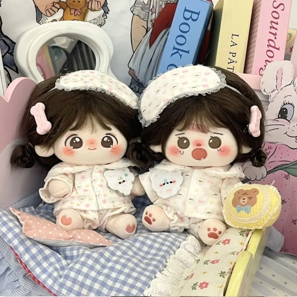 Head Cover 20cm Cotton Doll Dress Hoodies Shoulder Strap Skirt Cotton Doll Clothes Lolita Mimi Clothes Doll Accessories