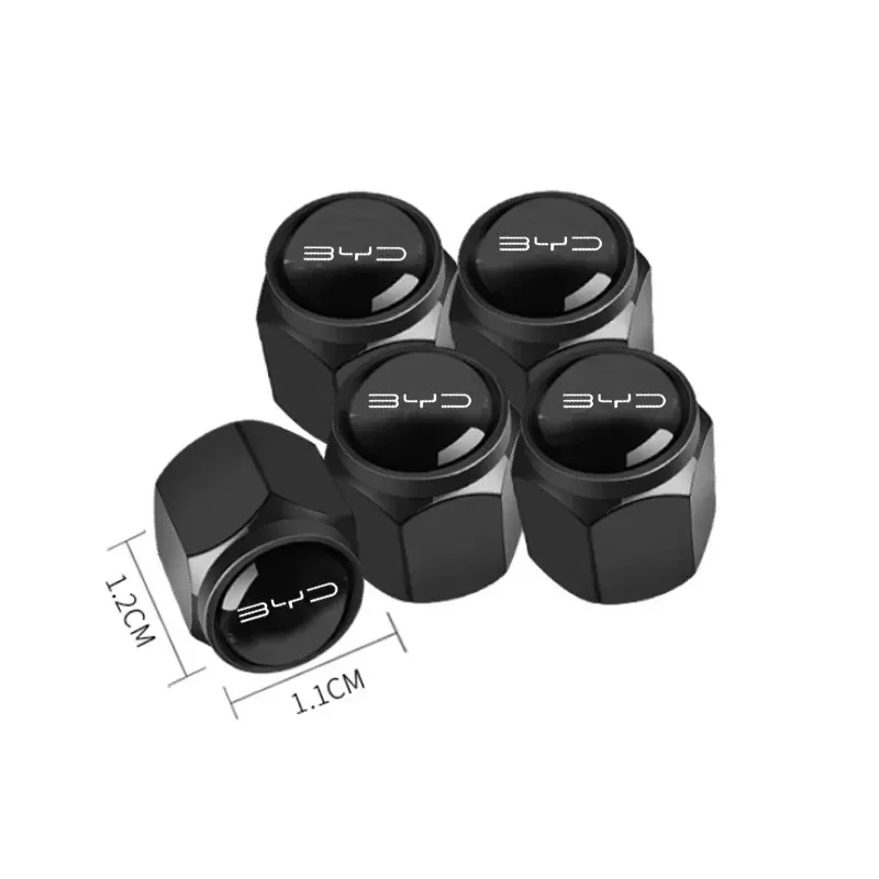 For BYD Atto 3 Yuan Plus Song Plus Tang Han TAN Seal Dolphin Etc. Car Wheel Tire Air Valve Caps Stem Cover with Logo Accessories