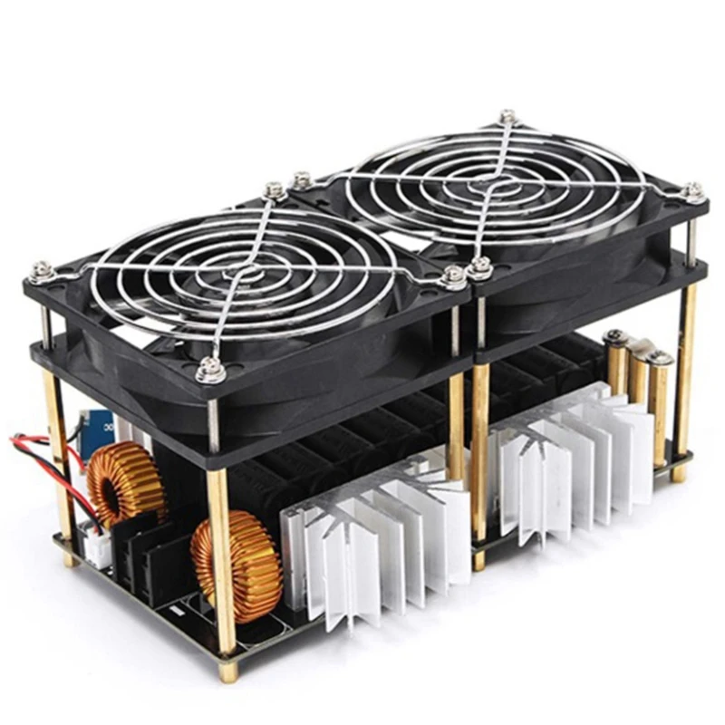 2000w-50a-zvs-induction-heating-board-module-12-48v-flyback-driver-heater-with-tesla-coil-and-cooling-fan