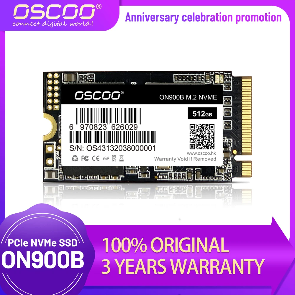 Фото Твердотельный накопитель OSCOO Nvme M2 Pcie M.2 Ssd 256 ГБ 512 ГБ 1 ТБ, жесткий диск M.2 2242, жесткий диск для ноутбука, настольного компьютера, оптовая цена №2