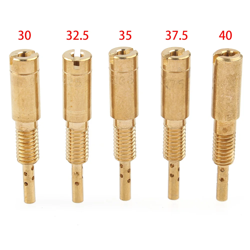 

5Pcs Motorbike Carburetor Pilot Slow Jet Replacement #30-32.5-35-37.5-40 For Mikuni Carb HS HSR VM28/486 #30 #32.5 #35 #37.5 #40