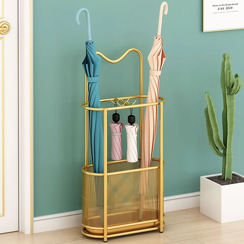 Nordic Modern Storage Umbrella Stand Home Entryway Creative Metal Umbrella Stand Bucket Outdoor Paragueros Rain Gear GXR40XP