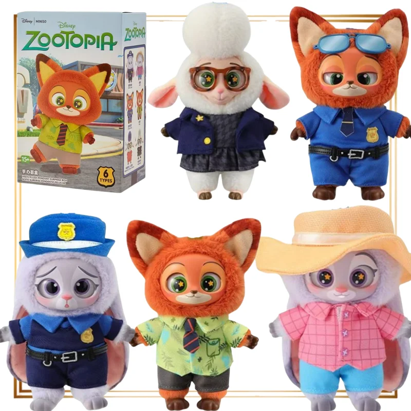 Genuine Zootopia Blind Box Rubber Plush Pendant Doll Ornaments