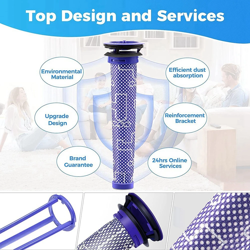 Фото 2 шт., сменные фильтры для пылесоса Dyson V6 V7 V8 DC59 DC58 №5