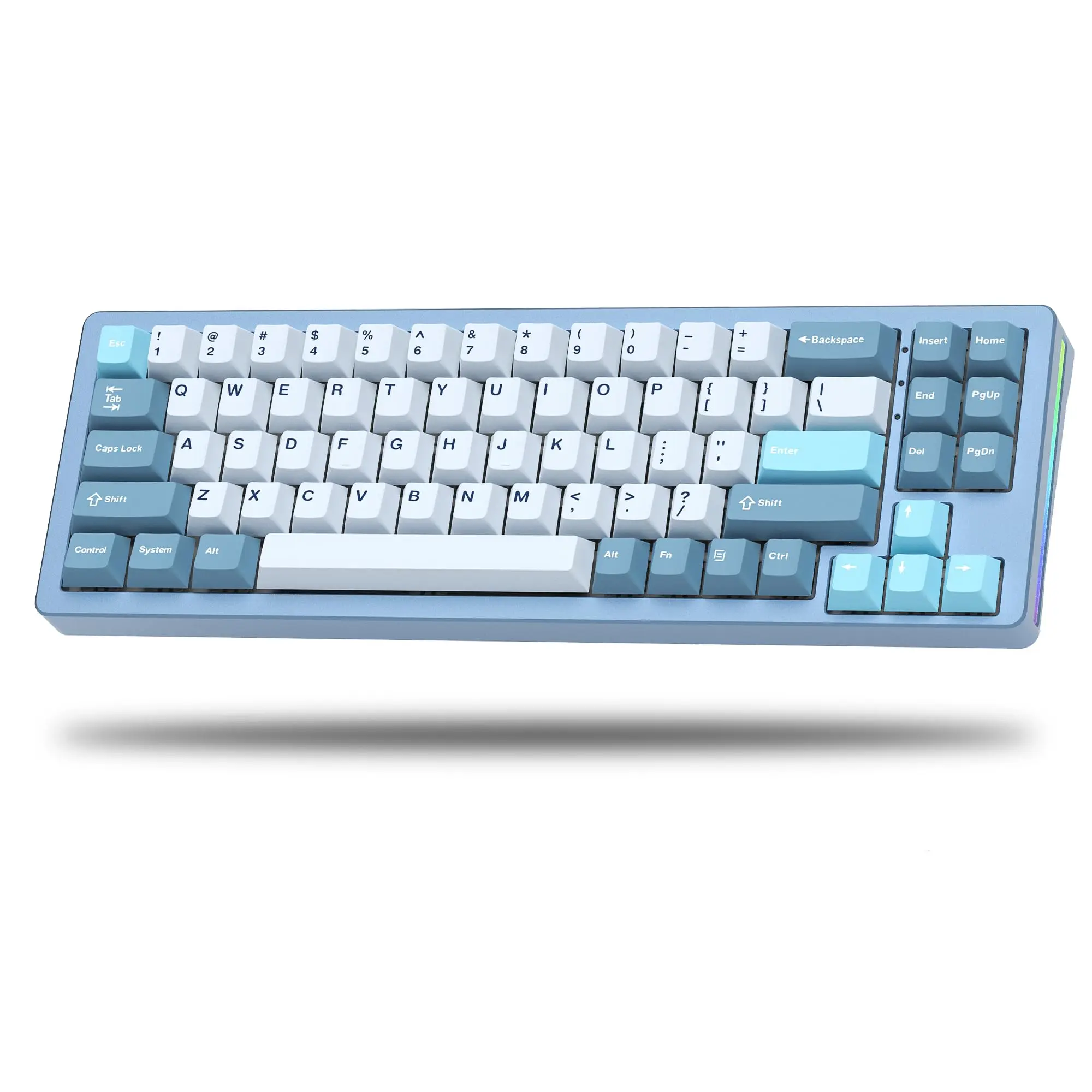 

Womier Blue S-K71 Tri-Mode Bluetooth Wireless Gaming Mechanical Keyboard 68% Aluminum Gasket Hot Swappable for Mac Wp Red Switch