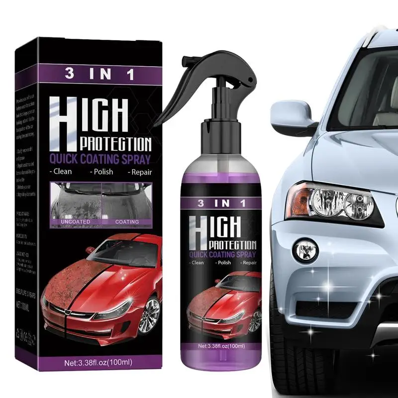 

Car Coating Spray 3 In 1 Protective Car Coating Agent 100ml Refurbish Agent Car Scratch Nano Repair Spray Car Detailing Solution