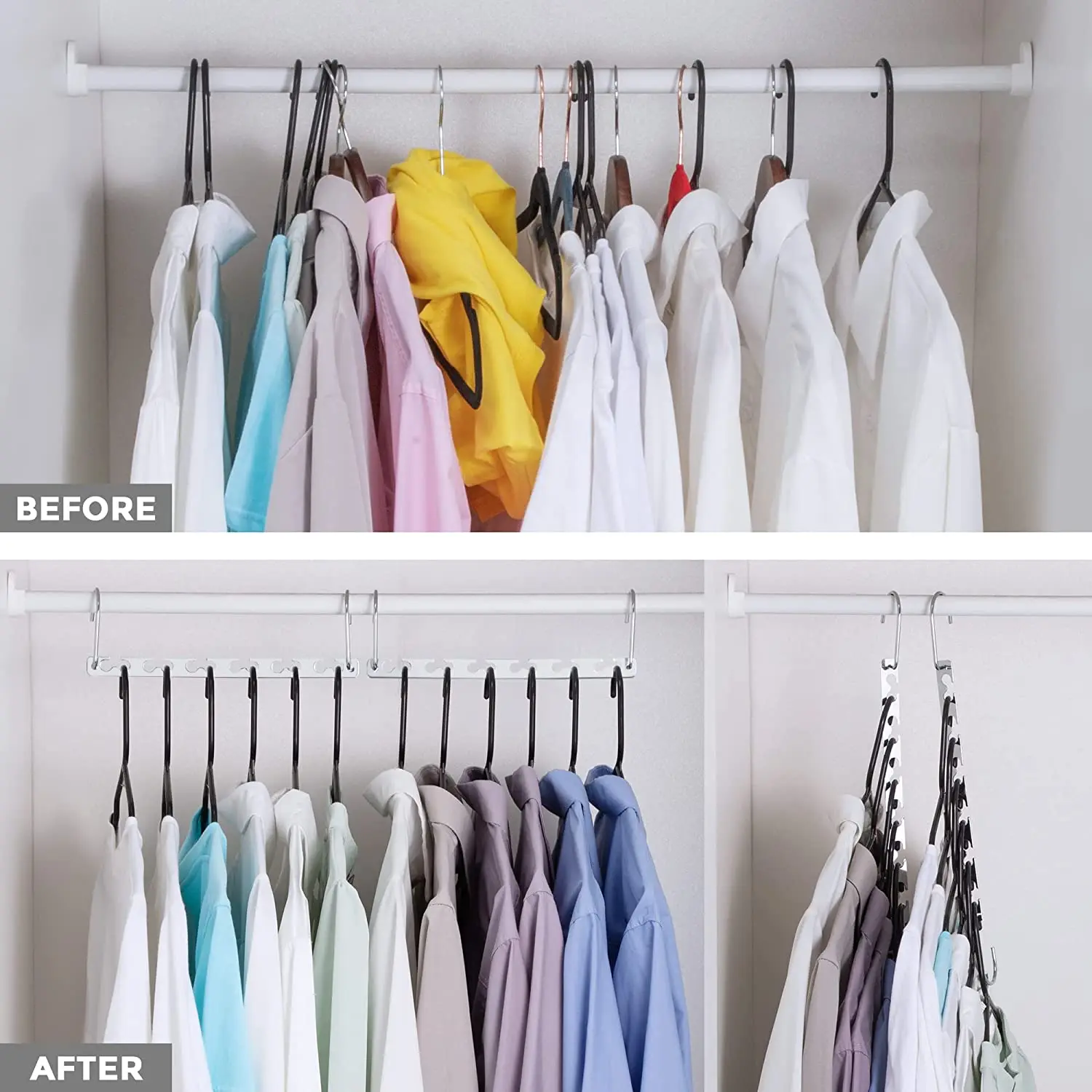 Metal Magic Hangers Space Saving Hangers Closet Multi-Port Support Clothing  Hanger Organizer Hook Storage Hangers Drying Rack