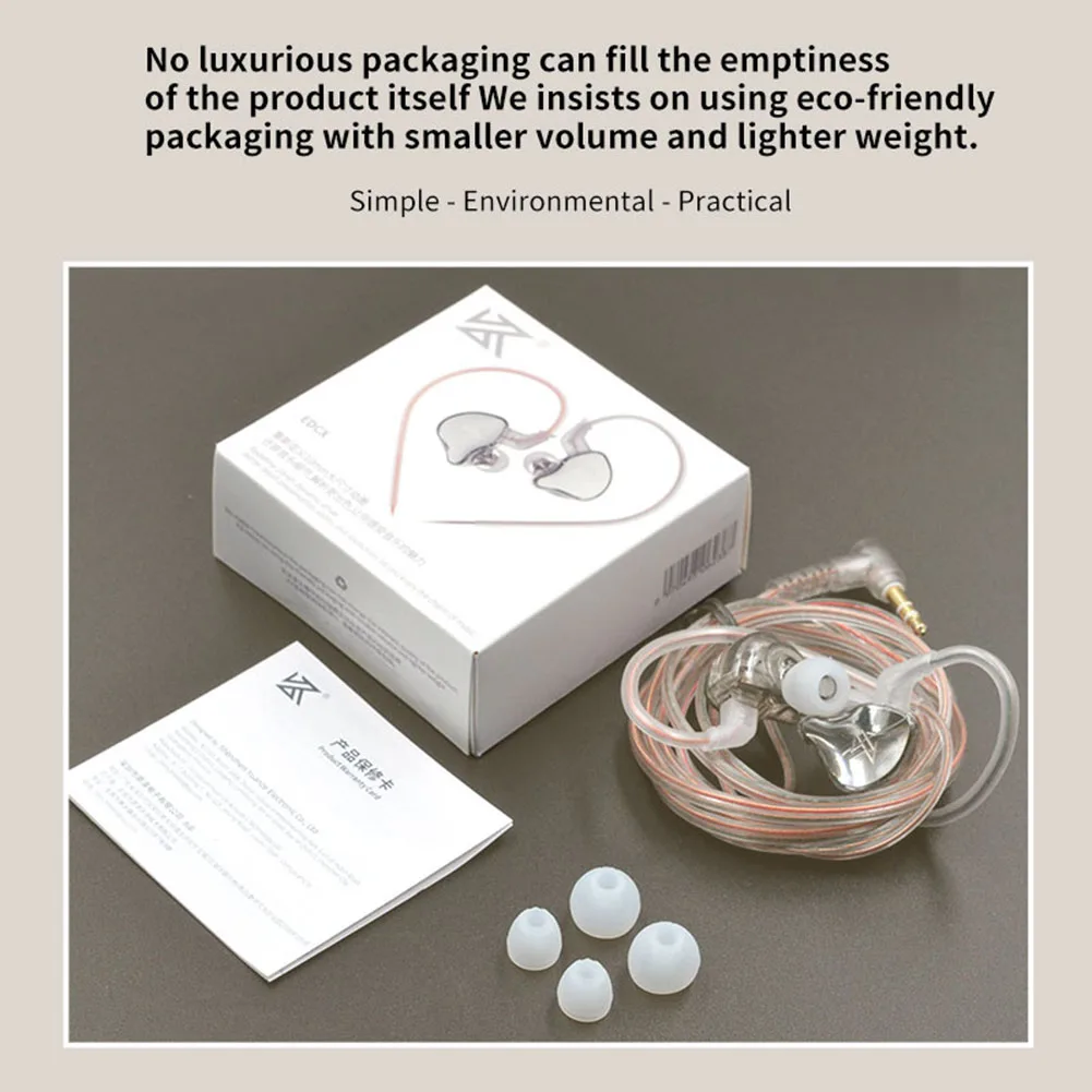 KZ EDCX In Ear Headphones Dynamic Wired Headphone Noise Cancelling 3.5mm Plug Stereo Earbuds for Music Sport Game 5