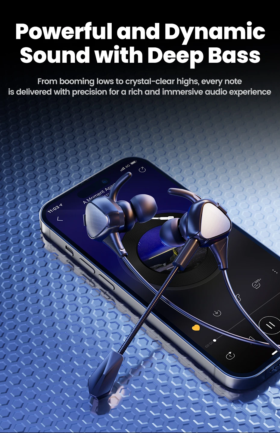 Auricolari cablati da gioco Toocki TE27 con microfono a barra staccabile HD, suono surround, cuffie con driver dinamico di grandi dimensioni per_voghion.com