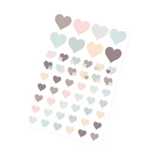 

12 Sheets of Heart Shaped Stickers Scrapbook Stickers Label Stickers (Mixed Style)