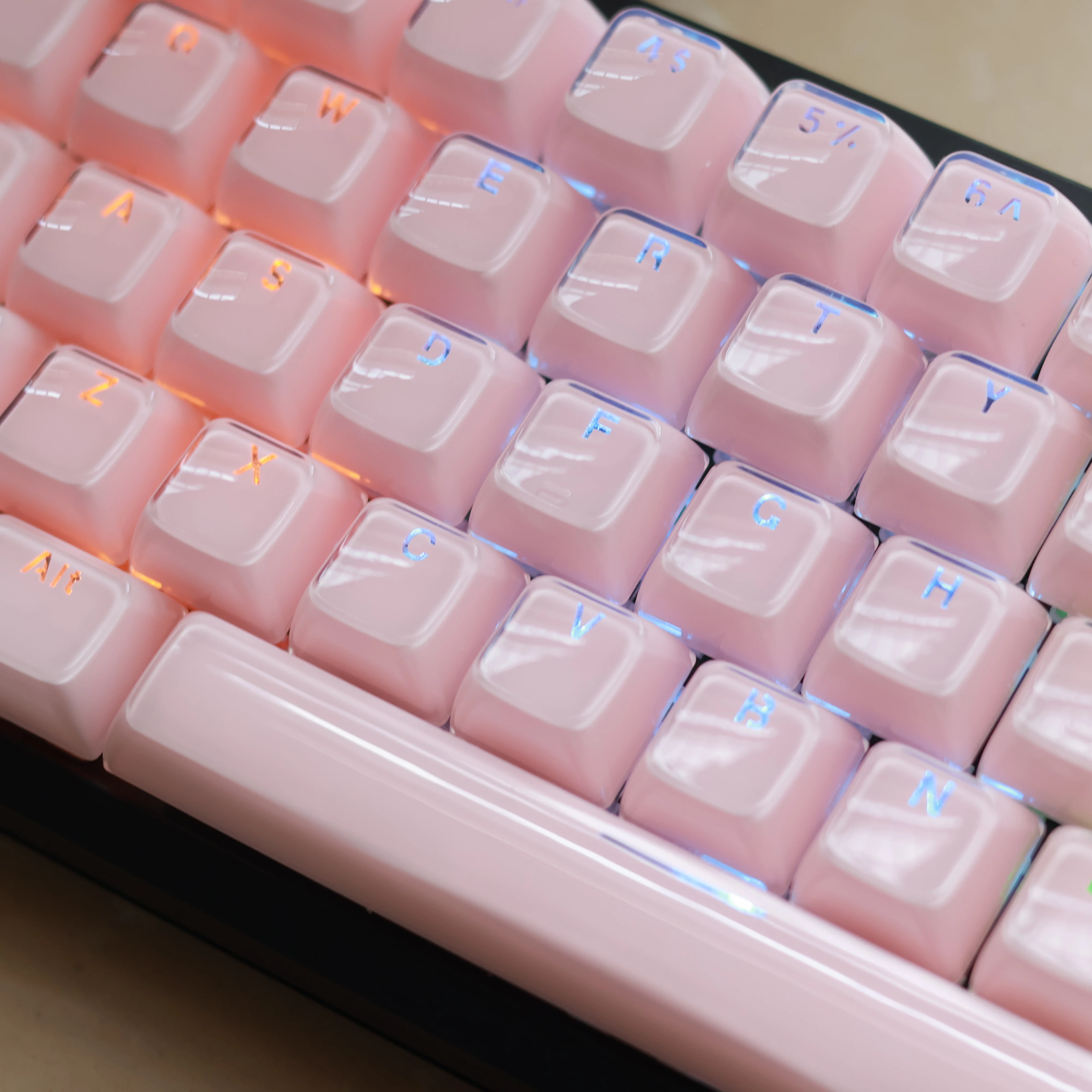 teclado mecânicos para Alice, Layout rosa, Perfil
