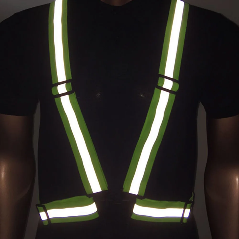 Motorcycle Reflective Clothing Cycling Reflective Clothing Night Running Vest Adjustable Safety Vest Elasticity reflective safety vest