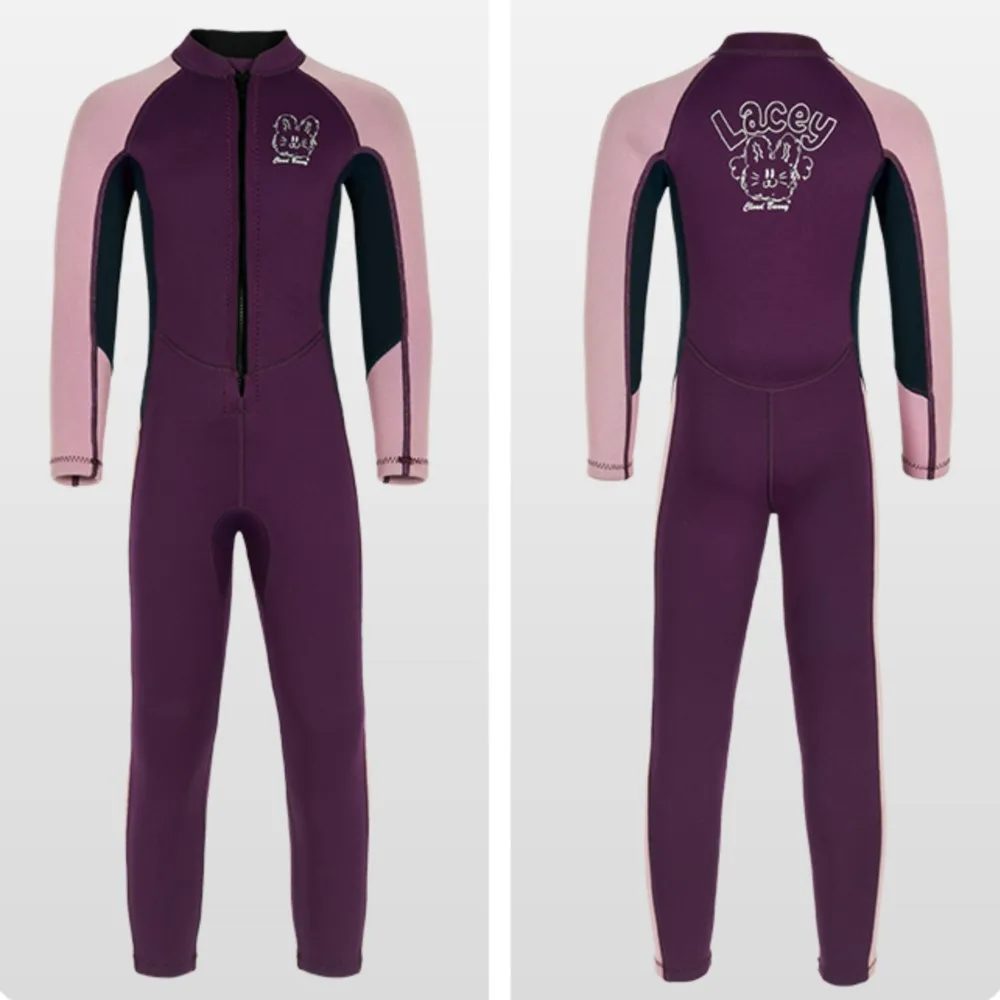 2.5mm Kids Wetsuit For Girls Neoprene Thermal Swimsuit Toddler Junior Youth One Piece Wet Suits For Scuba Diving