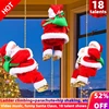 Christmas Electric Santa Claus Climbing Rope Plush Doll Creative Music Xmas Tree Decor Birthday festival Kids gifts Toys 1