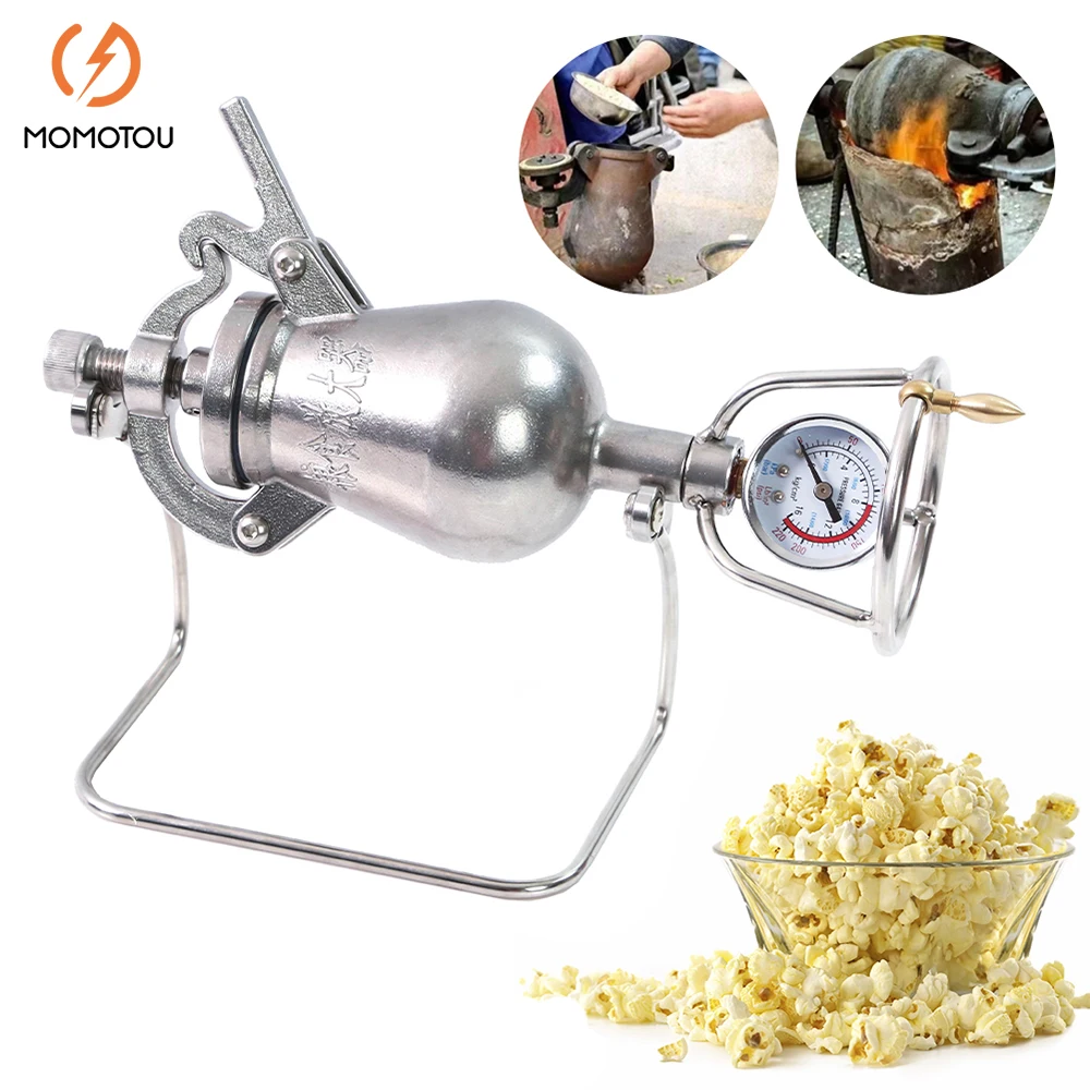 100ml 230ml Manual Popcorn Maker Ornaments Stainless Steel Hand Crank