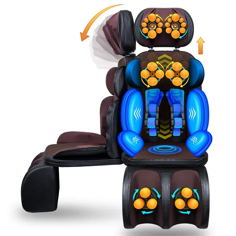Full Spectrum Massage Cushion - Electric Vibrating Chair for Complete Body Relief, Neck to Leg, Includes Heating Function 2