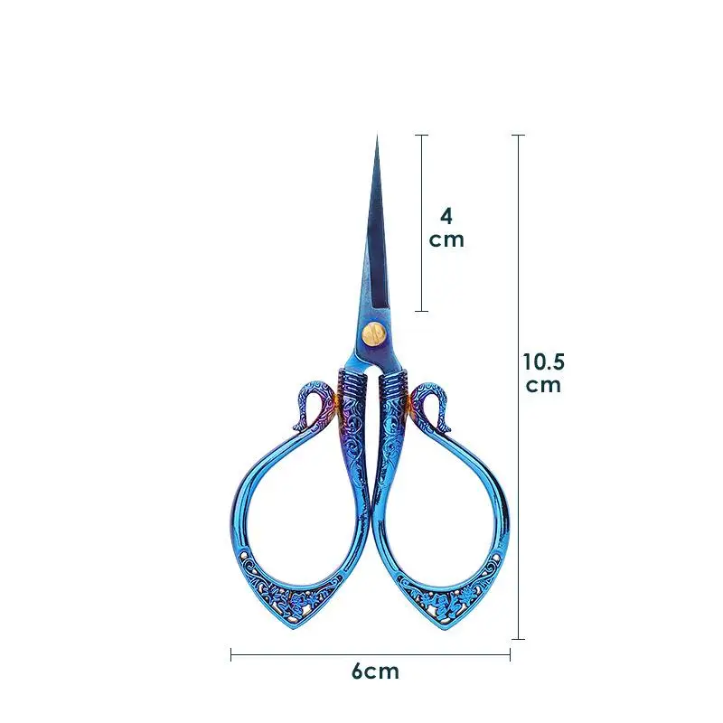 Sewing Scissors Retro Stainless Steel Yarn Shears Cloth Cutter Household Embroidery Tailor