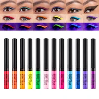 UV Light Neon Eyeliner Pen Eyes Makeup Red Waterproof Liquid Color Eye Liner Pencil Make Up Cosmetics Yellow Matte Purple Pen 1