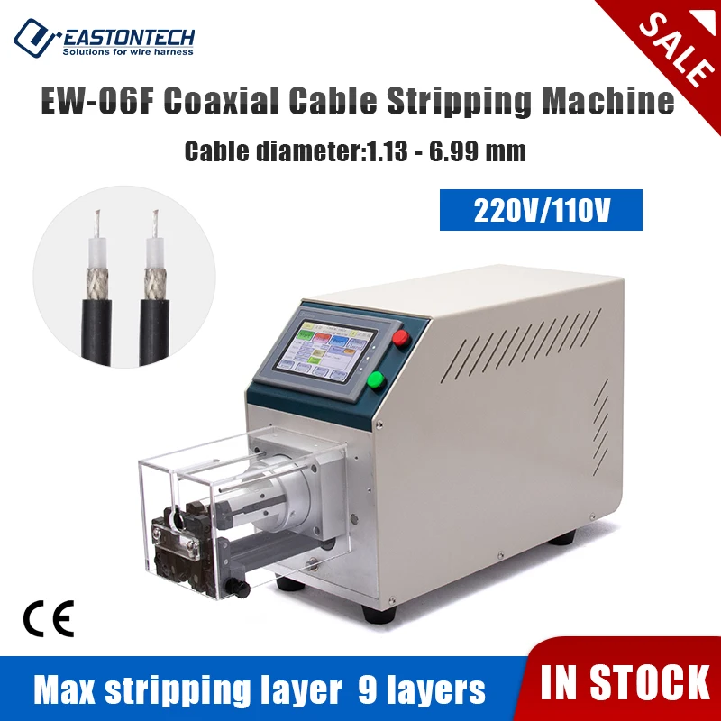 

Decho DE-06F Coaxial Cable Stripping Machine Pedal Control Free Shipping