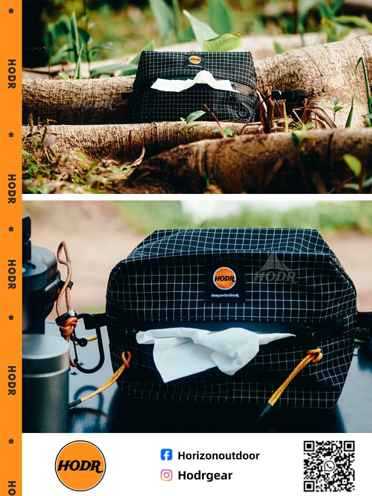 Dyneema UHMWPE pouch next to outdoor and travel gear items