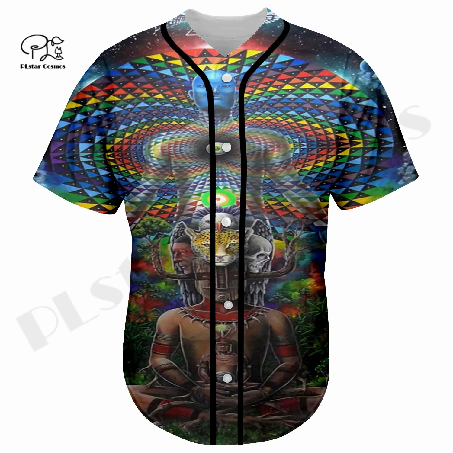 Newest 3Dprinted Psychedelic Hippie Buddha Weed Art Baseball Jersey Shirt Casual Unique Unisex Funny Sport Summer Streewear -1